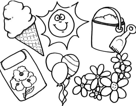 Летние раскраски для детей