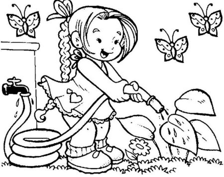 Раскраска. В огороде