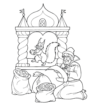 Русская народная сказка Жихарка раскраска