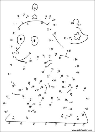 Соединить точки по цифрам до 100