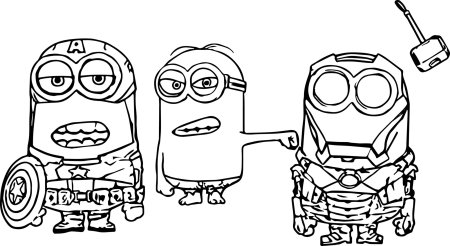 Раскраска для мальчиков Миньоны