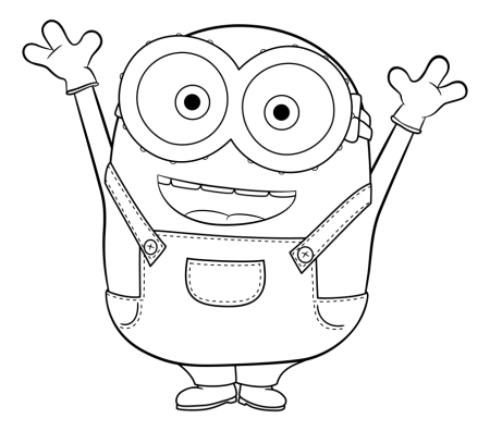 Миньон Боб раскраска