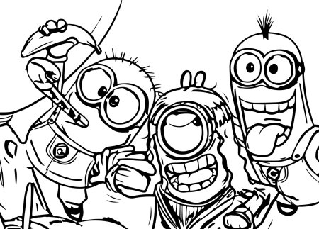 Раскраска Миньоны