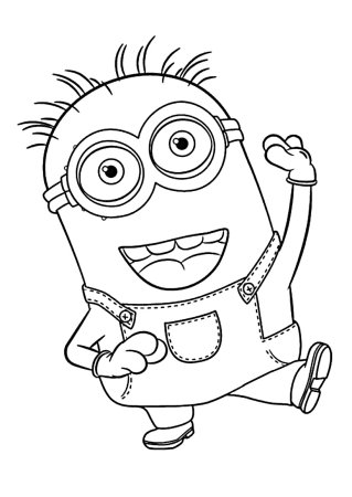 Миньоны раскраска для детей