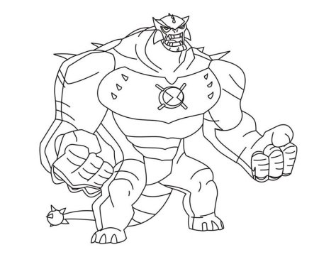 Раскраска Гумангозавр из Бен Тена