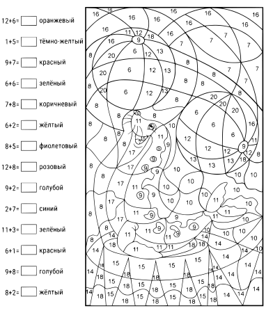 Раскрашивание с примерами