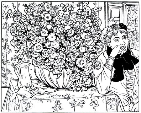 Раскраски шедевры живописи