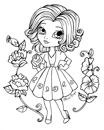 Раскраска кукла