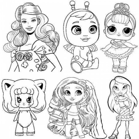 Раскраски куклы ЛОЛ И Барби