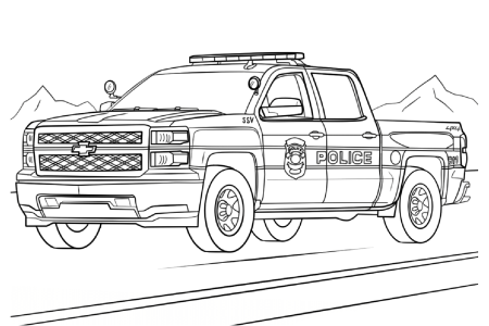 Раскраска Chevrolet Silverado 1500.