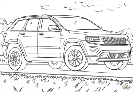 Раскраска Jeep Grand Cherokee