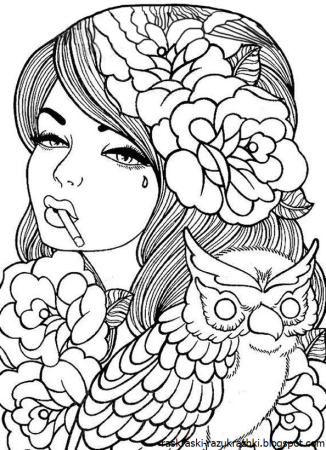 Раскраски антистресс для девочек