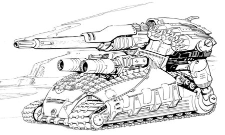 Танк трансформер раскраска