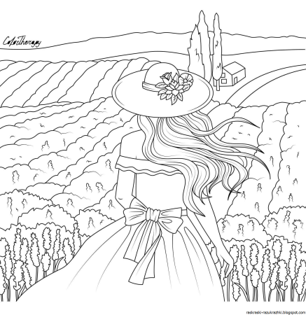 Раскраски для девочек пейзажи