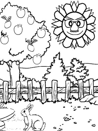 Раскраска природа для детей