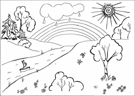 Раскраска природа