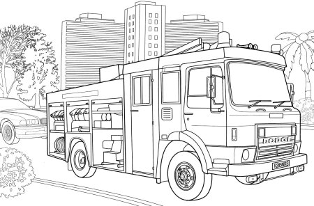 Раскраска пожарная машина