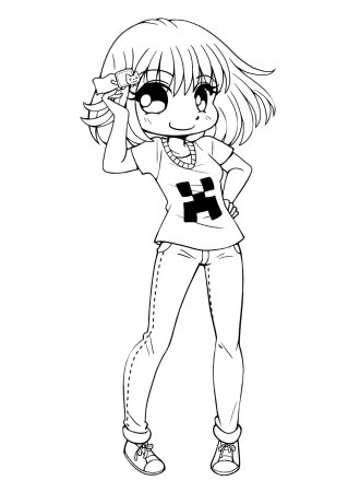 Аниме раскраска для детей