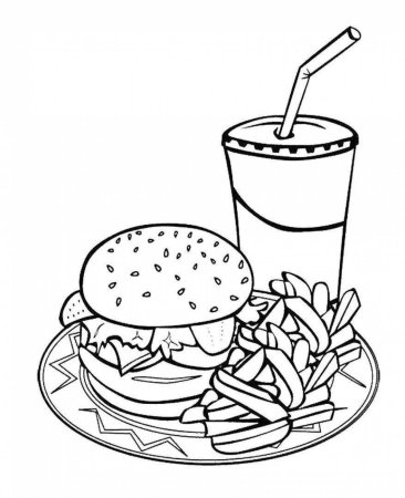 Раскраски фаст фуд