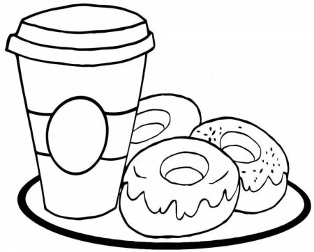 Раскраска пончик