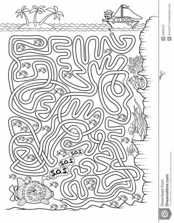 Лабиринт черно белый для детей