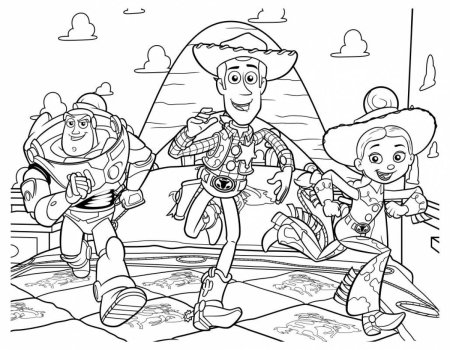 Раскраска Базз Лайтер и Вуди