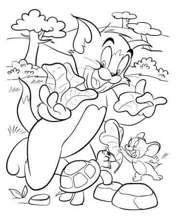 Картинки для раскрашивания том и Джерри