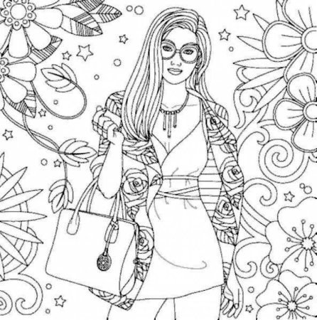 Разукрашки для девочек модные