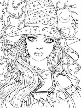 Раскраски антистресс девушки красивые