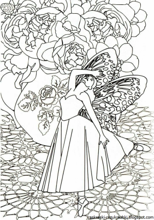 Раскраски для девочек красками