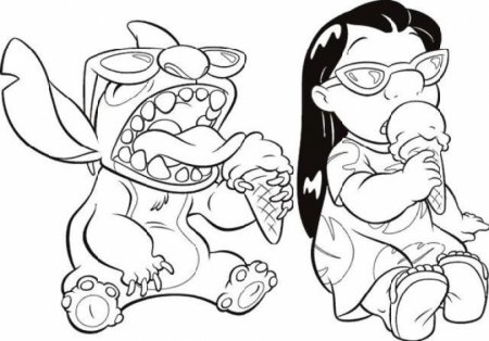 Раскраски Lilo Stitch