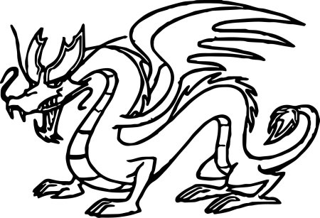 Дракон без раскраски