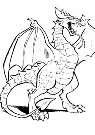 Сказочный дракон раскраска