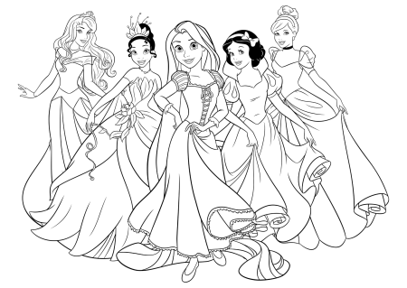 Принцесса. Раскраска