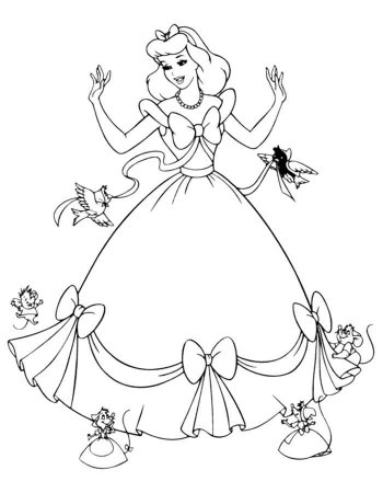 Раскраски принцессы Диснея Ариэль