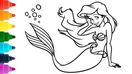 Раскраски для девочек русалки