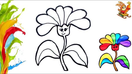 Цветы раскраска цветная