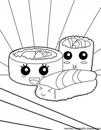 Раскраска роллы