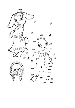 Соедини точки для детей 5-6 лет для девочек