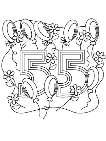 Раскраска с юбилеем