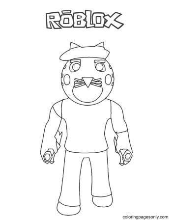 Пигги раскраска