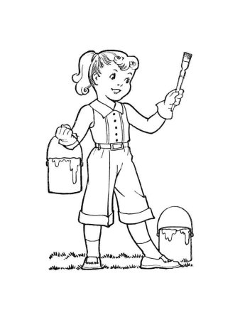 Профессии раскраски для детей