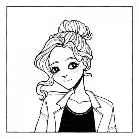 Разукрашки черно белые для девочек