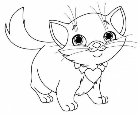 Кошки. Раскраска