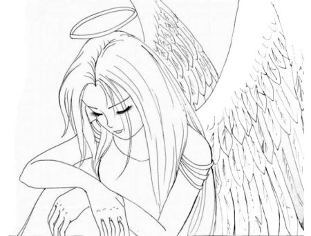 Раскраски аниме ангелы и демоны