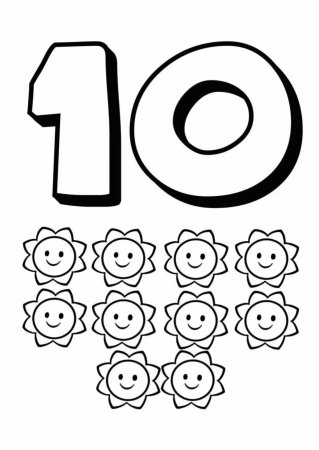 Цифры для раскрашивания для детей