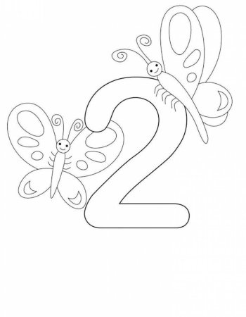 Раскраска детская цифры