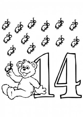 Число 11 раскраска