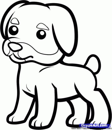 Щенок. Раскраска