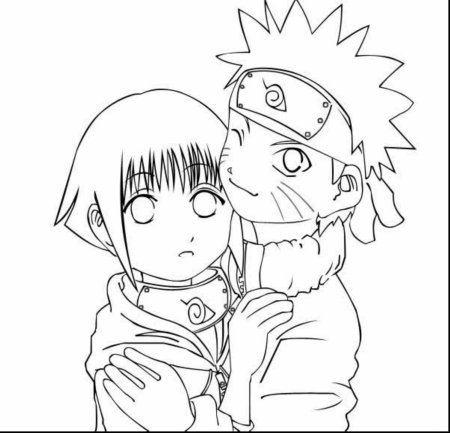 Разукрашка Наруто и Хината